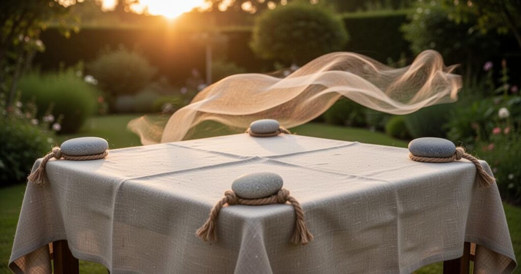 Accessoires indispensables : poids pour nappe exterieur, pinces et clips magnétiques pour vos réceptions